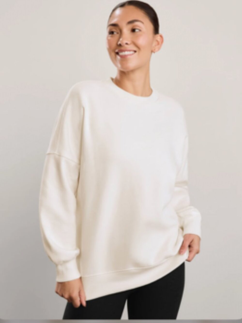 NWT Beyond Yoga Solstice Oversized Cotton Blend Sweatshirt